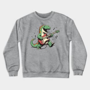 T-Rex Playing Guitar Crewneck Sweatshirt